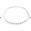 Náramok shamballa brúsené korálky s AB efektom - 1 ks 4 biela AB