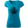 T-ričko Dakar Africa Twin dámske tričko Farba trička: Tyrkysová, Farba potlače: Čierna, Veľkosť: XS