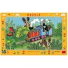 Dino Papírové puzzle Krtek a lokomotiva15 dílků