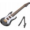 MINIATÚRA ELEKTRICKÁ GITARA FIGURKA do domčeka pre bábiky hudobná miestnosť
