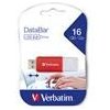Verbatim USB flash disk, USB 2.0, 16GB, DataBar, červený, 49453, pre archiváciu dát
