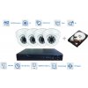 Kamerový set 4x kamera 720P s 30m IR a hybridný DVR + 1TB HDD