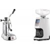 La Pavoni Stradivari Lusso + Eureka Atom 60, white