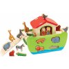 Drevená Noemova archa so zvieratkami Stacking Toy Ark Eichhorn rozoberateľná so 16 figúrkami od 12 mes