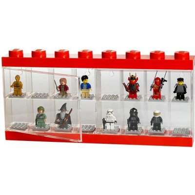 LEGO Zberateľská skrinka na 16 minifigúrok - červená