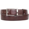 Penny Belts Pánsky kožený opasok235-020-1 tmavo hnedý