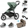 Set 7v1 Thule Urban Glide 3 Mist green s magnetickou sponou + pláštenka + ochranná sieť + madlo + korbička Tinted Taupe + pláštenka + ochranná sieť na korbičku