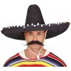 Korbi Mexický klobúk sombrero, čierny 50 cm