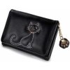 Peňaženka s mourovatou mačkou a labkou - 2 farby, 2 designy Farba: černá - sedící