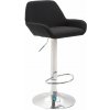 Barová stolička Braga látka chróm, čierna