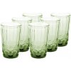 Poháre na vodu, set 6 ks, 350 ml, zelená, vintage, FREGATA TYP 6