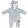 Baby Nellys Dojčenský teplákový overal s kapucňou - sivý, veľ. 86 86 (12-18m)