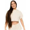 Dámska mikina GymBeam Relay Women‘s Cropped Hoodie Pearl XL