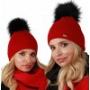 Fashionweek Dámska zimná čiapka s brmbolcom ZIZI15/A13 Farba: Červená, Veľkosť: Universal