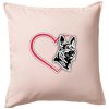 Nemecký ovčiak v srdci - Vankúš 50x50 - 50x50 - Vrátane výplne ( Svetloružová )