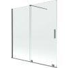 MEXEN/S - Velár dvojkrídlová posuvná vaňová zástena 160 x 150, transparent, grafit metal 896-160-000-01-95