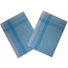 Bade Home Utierka PAR tyrkysovobiela kocka 3 ks Varianta: Uterák PAR tyrkysovo biely kocka 45x65 cm balenie 3 ks