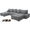 Sofiland DEMI U LARGE XXL - látka MONOLITH - rohová sedacia súprava - s funkciou spania a úložným priestorom