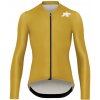 Assos MILLE GT LS Jersey S11 Evo, Golden Yellow Veľkosť: M Pánsky tenký cyklistický dres s dlhým rukávom