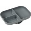 Beaba Tanier silikónový delený s prísavkou Mineral Grey