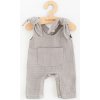 Dojčenské mušelínové zahradníčky New Baby Comfort clothes sivá