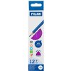 Pastelky MILAN Ergo Grip trojhranné 12 ks, Purple