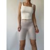 Sim Fashion Rebrované push-up cyklolegíny Grey Farba: Bielá káva, Veľkosť: M