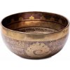 Nefertitis Tibetská bronzová spievajúca misa gravírovaná 14 cm NF29126 - 14 cm