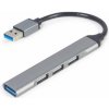 Gembird USB hub 4-portový USB 3.1 (Gen 1),stříbrný (UHB-U3P1U2P3-02)