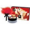 Shunga Sensual Body Powder Strawberry Sada na masáž s štetcom 75 g