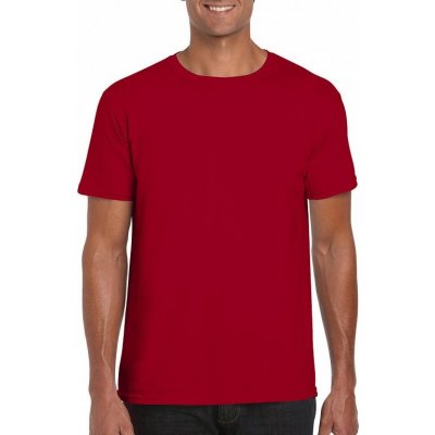 Gildan pánske tričko Softstyle cherry červené