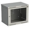 Rozvaděč nástěnný SENSA 9U 400mm, dveře sklo, RAL 7035, SENSA-9U-64-11-G 83000083L