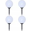 Vonkajšie LED lampy k chodníku so špicatým hrotom 4 ks 30 cm