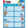 Poznámkové nálepky Nintendo|Sonic: Cartoon Characters Set 16 kusů (kus 8 x 4 cm|set 16 x 20 cm)