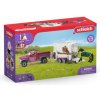 SCHLEICH 442346 Pick-up s koňským prívesom