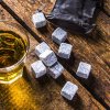 Kocky na whisky a nápoje opakovaného použitia kamenné KONIGHOFFER PIETRE ŠEDÉ 9 ks.