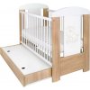 Detská postieľka New Baby Medvedík s hviezdičkou so zásuvkou dub, 123x65x98 cm, Dub Riviera