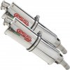 Dual slip-on exhaust GPR TRIOVAL S.46.TRI Polished Stainless Steel including removable db killers and link pipes