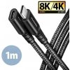 Axagon BUCM32-CF10AB predlžovací USB-C (M) USB-C (F), 1m, černý
