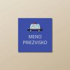 Nažehľovacie menovky na oblečenie (Kopírovat) - 2ks, Štvorec 2,3 × 2,3 cm, Policajné auto, Modrá