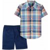 CARTER'S Set 2dielny košeľa kr. rukáv, kraťasy Multi Color chlapec 12m