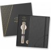 Parker 1502/5291510 Sonnet Stainless Steel GT guľôčkové pero darčeková súprava so zápisníkom