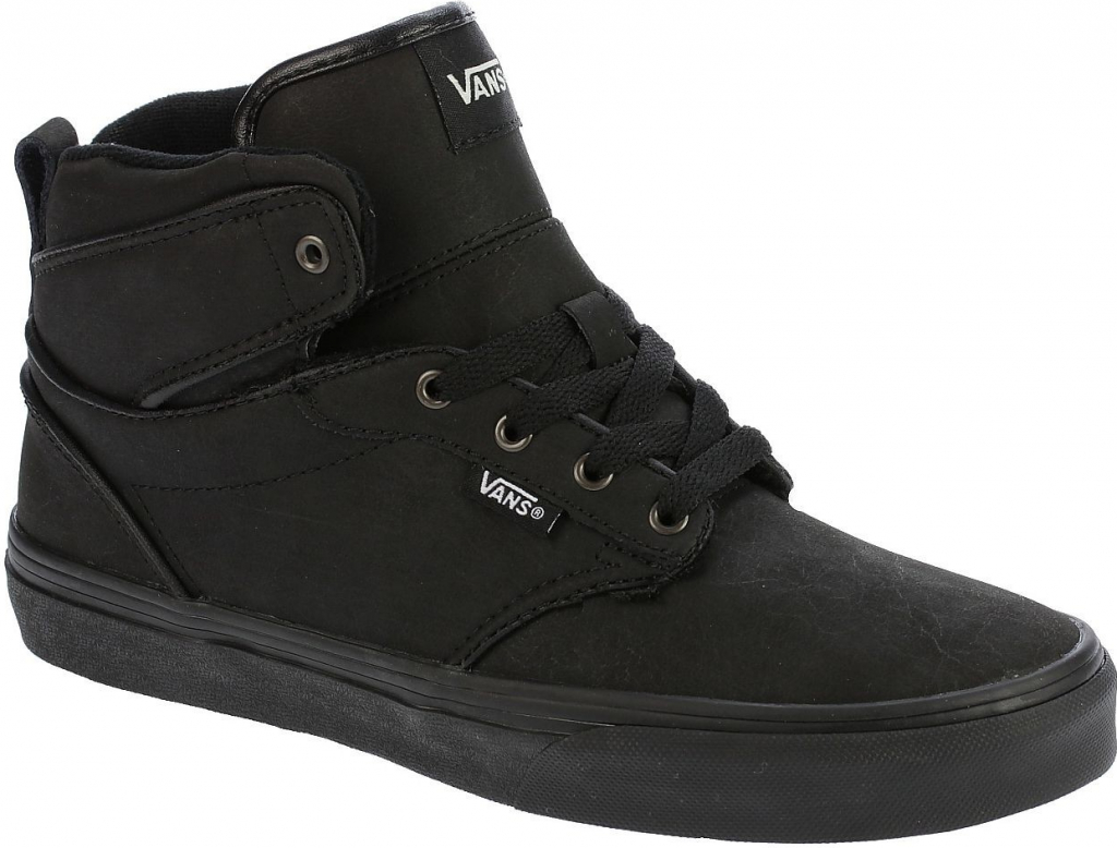 Vans ATWOOD HI kids H17 LEATHER Black/Black