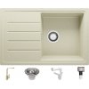 Allepaznokcie Kuchynský drez béžový 78x50 cm, granitový drez + batéria + odtoková súprava, kuchynský drez pre 50 cm spodnú skrinku, vstavaný drez od spoločnosti Primagran