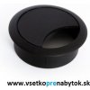 Káblová prechodka okrúhla fi 60 mm (čierna)