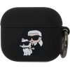 Pouzdro na sluchátka Karl Lagerfeld 3D Logo NFT Karl and Choupette Silikonové Pouzdro pro AirPods 3 Black (KLA3RUNKC)