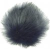 Tmavý modrý kožušinový brmbolec 15 cm
