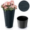 PROSPERPLAST FURU SLIM Kvetináč 25cm antracit