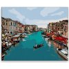 Maľovanie podľa čísel - Mesto Benátky - 100x80 cm, plátno vypnuté na rám - výroba CZ