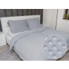 Biante Hrejivé posteľné obliečky Minky 3D bodky MKP-050 Striebornosivé Predĺžené 140x220 a 70x90 cm